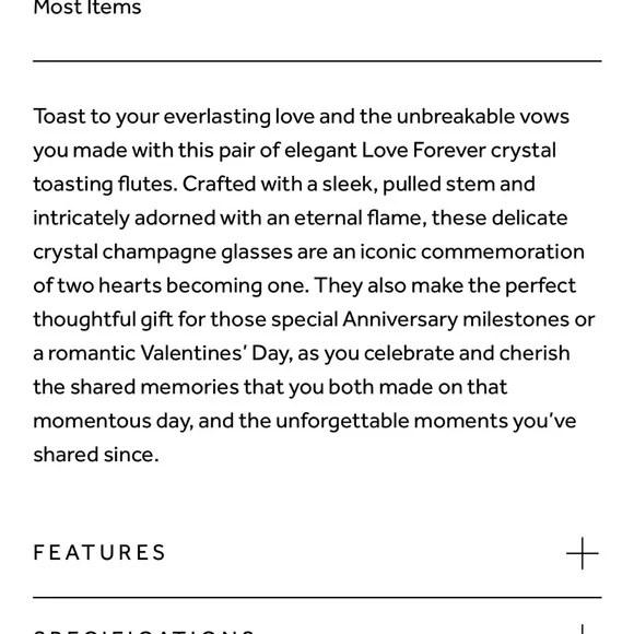 NIB Waterford Crystal Love Flutes - Picture 7 of 13